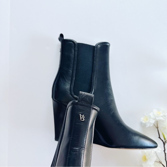 Veronica Beard Iluska Wedge Boots Black Designer - Picture 6 of 9